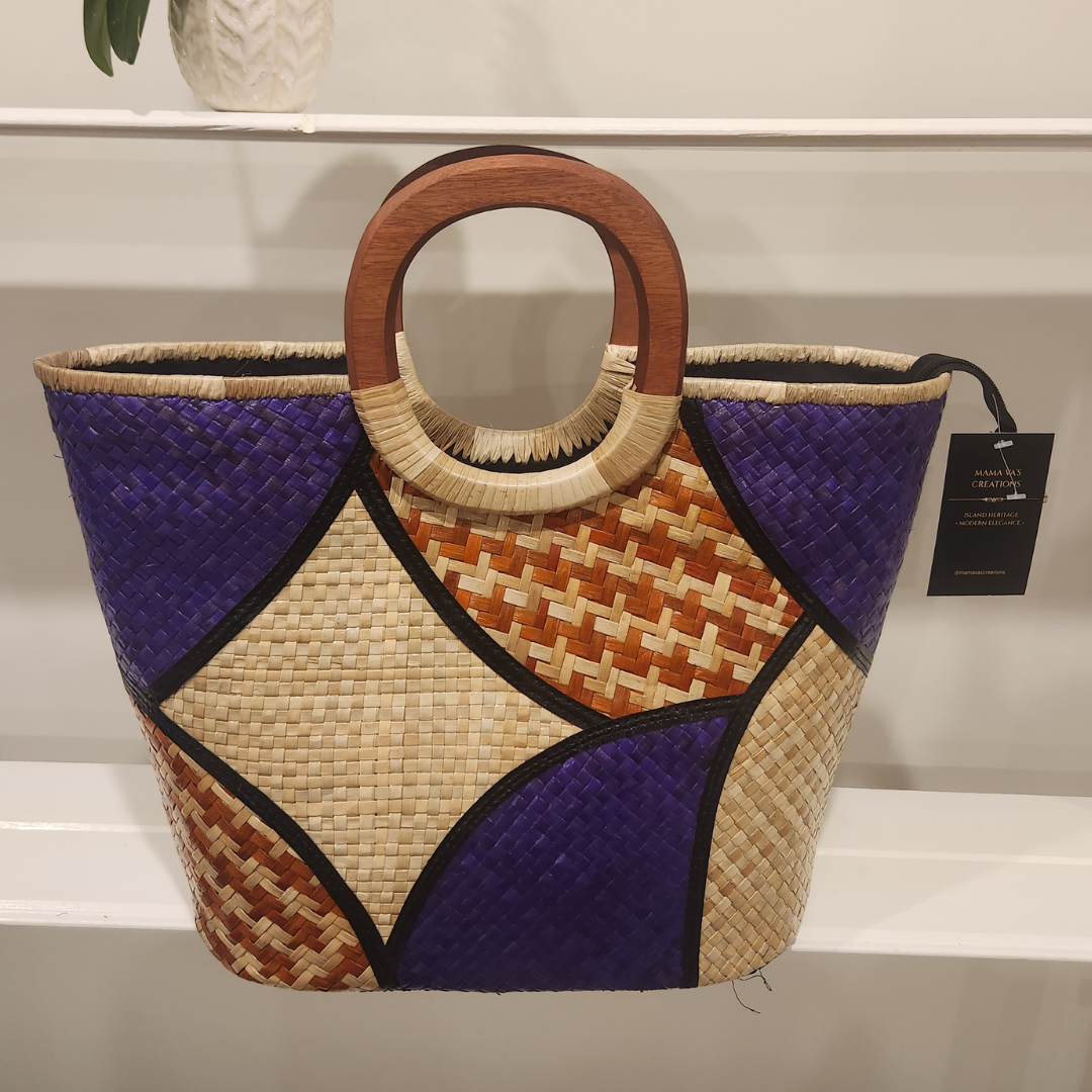 Purple Patchwork Island Bag
