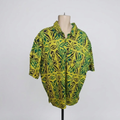 Lime Green Geometric Elei Men's Shirt - Size 4XL