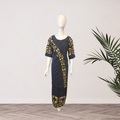 Black & Gold Diagonal Elei Puletasi - Size 14