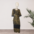 Black and Gold All-Over Elei Puletasi - Size 20