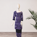 Black and Purple Elei Puletasi - Size 22