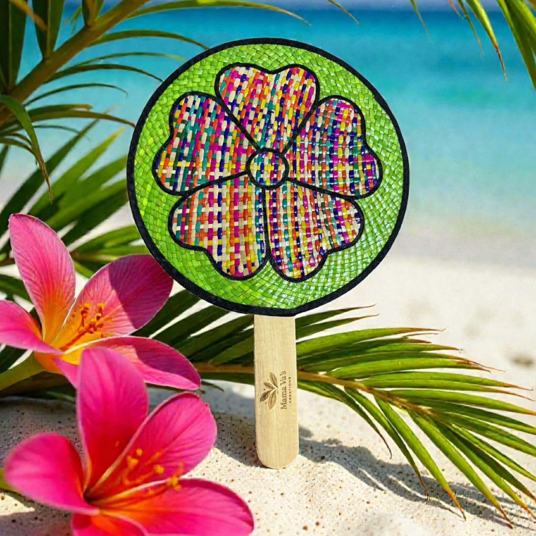 Island Hand Fan – Tropical Bloom