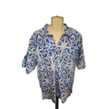 Blue Geometric Elei Men's Shirt - Size 3XL