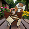 Cocoa Weave Bag & Fan Set