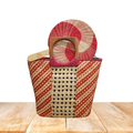 Diagonal Stripe Diamond Island Tote & Fan Set