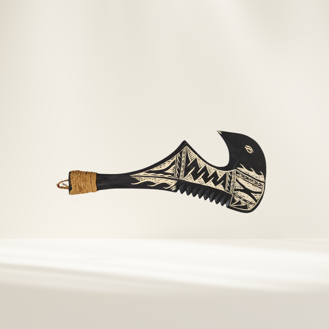 Samoan Wood Carved War Club 30cm