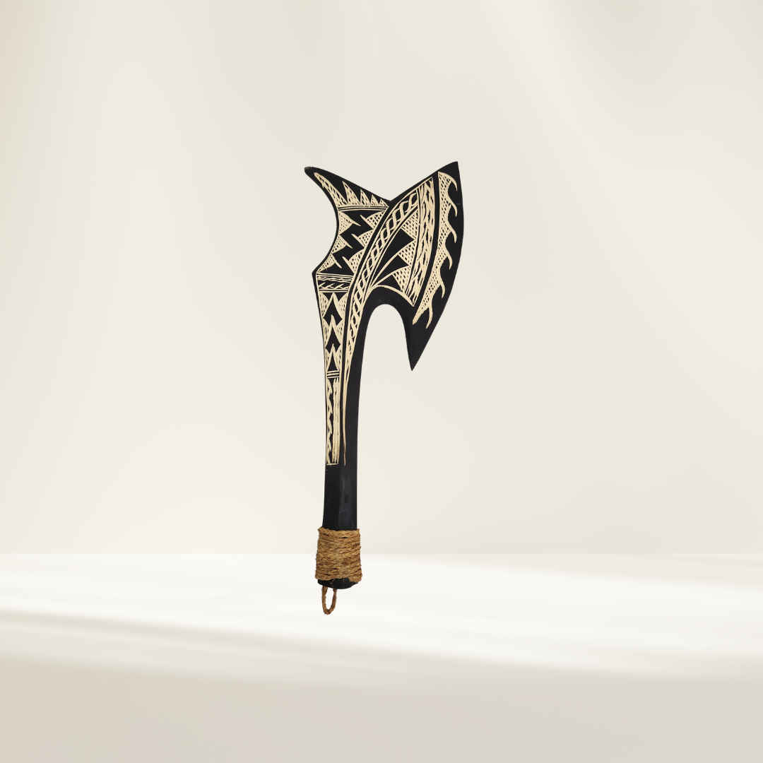 Samoan Wood Carved War Club 45cm