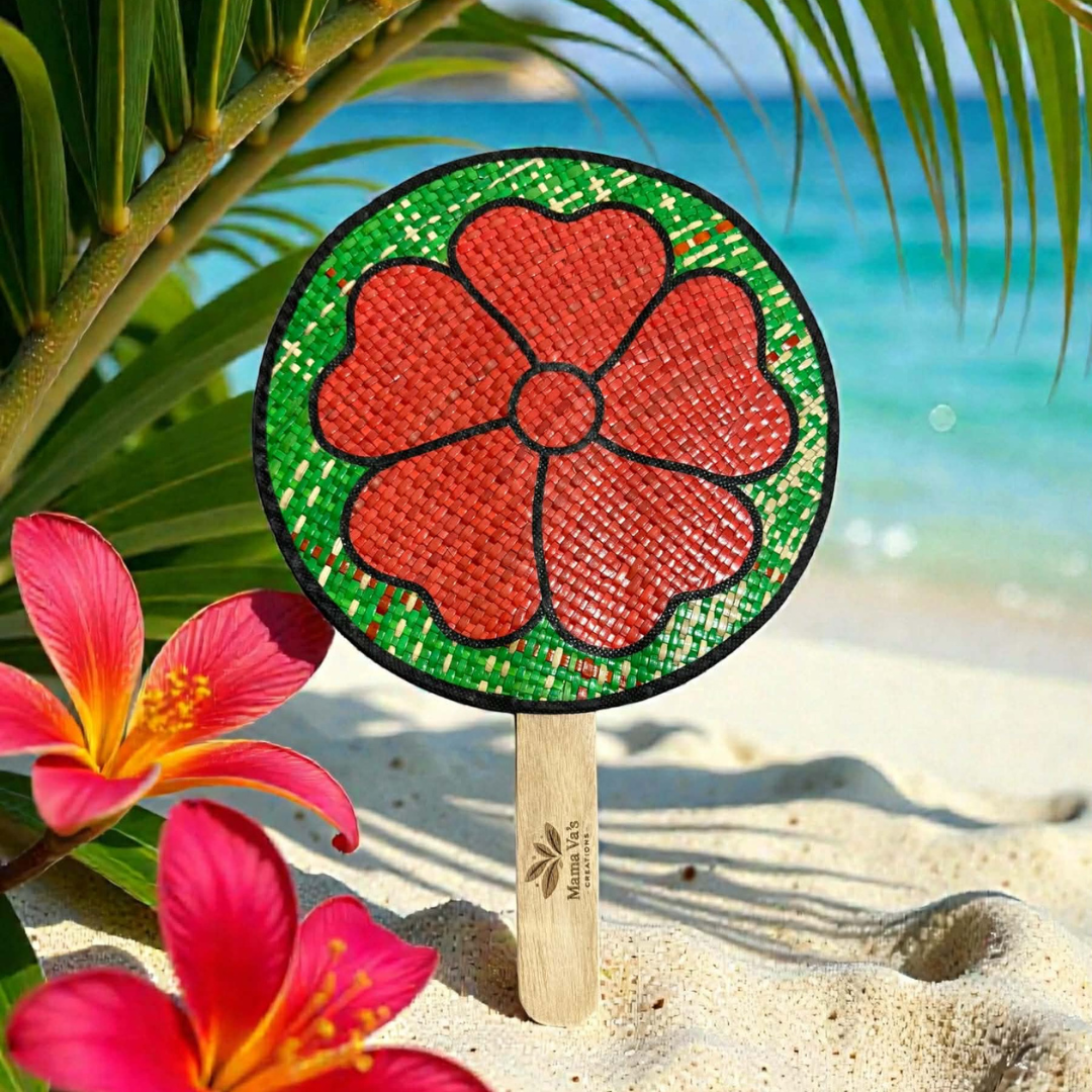 Island Hand Fan – Tropical Bloom