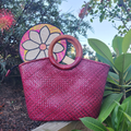 Hibiscus Glow Tote & Fan Set