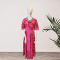 Hot Pink Tropical Floral Puletasi — Size 22