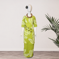 Lime Green Fern Puletasi - Size 14