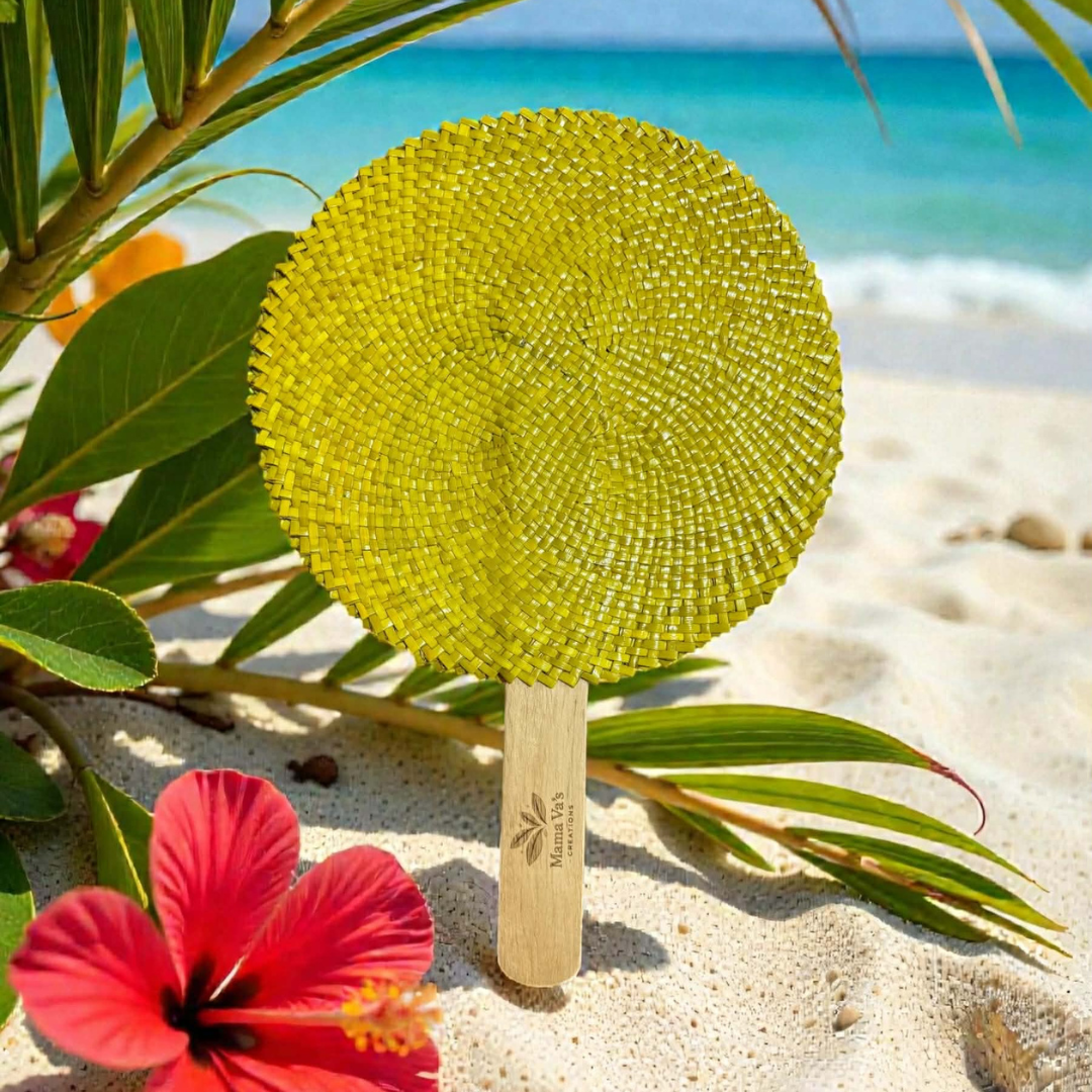 Island Hand Fan – Classic Island Weave
