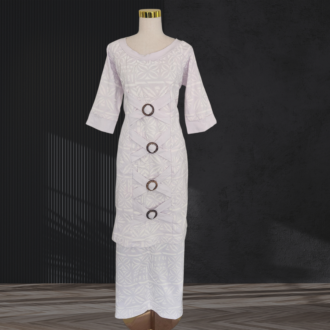 White Elei Puletasi Size 20