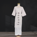 White Elei Puletasi with Button Detail Size 20
