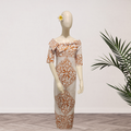 White & Terracotta Floral Elei Maxi Dress – Size 12