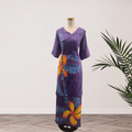 Purple Tropical Flower Elei Puletasi – Size 22