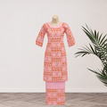Soft Pink & Peach Floral Elei Puletasi – Size 10