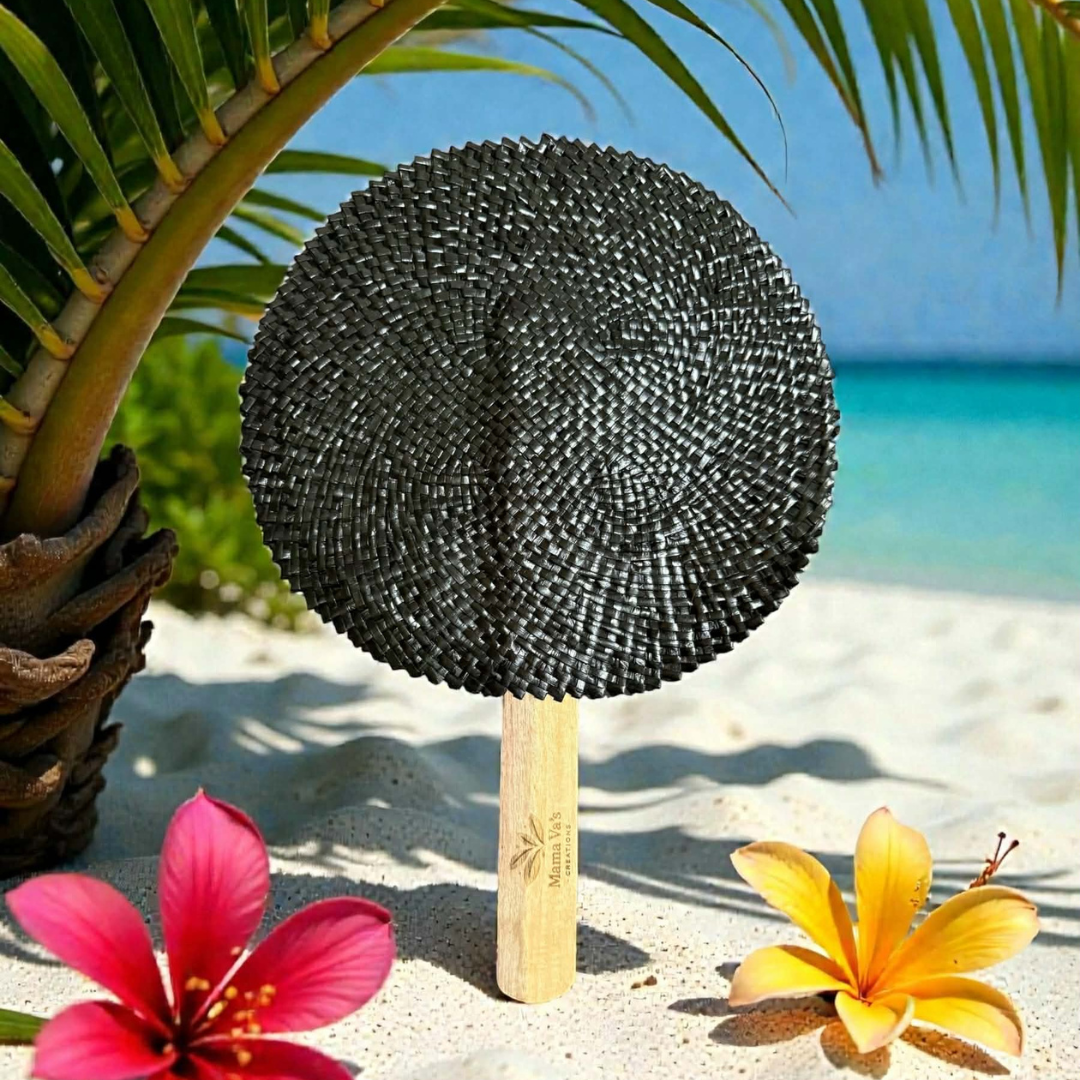 Island Hand Fan – Classic Island Weave