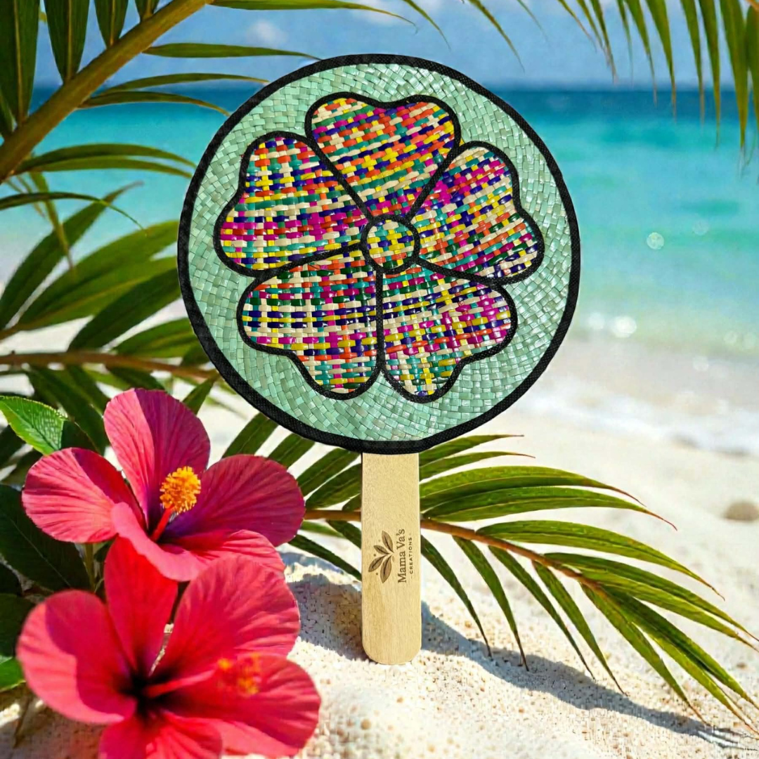 Island Hand Fan – Tropical Bloom