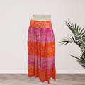 Pink/Orange Tiered Island Skirt - Size 14