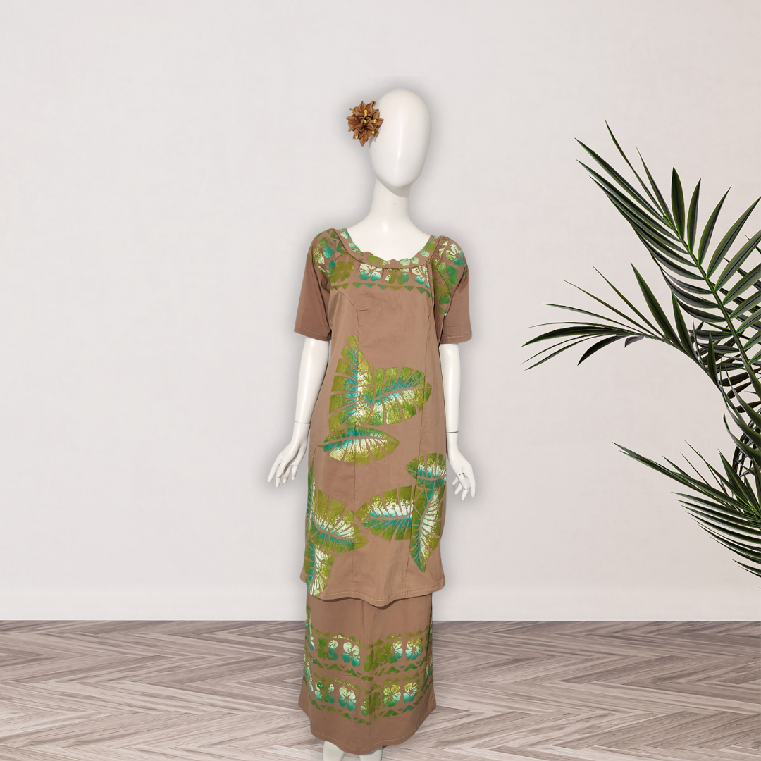 Cocoa Leaf Puletasi - Size 18