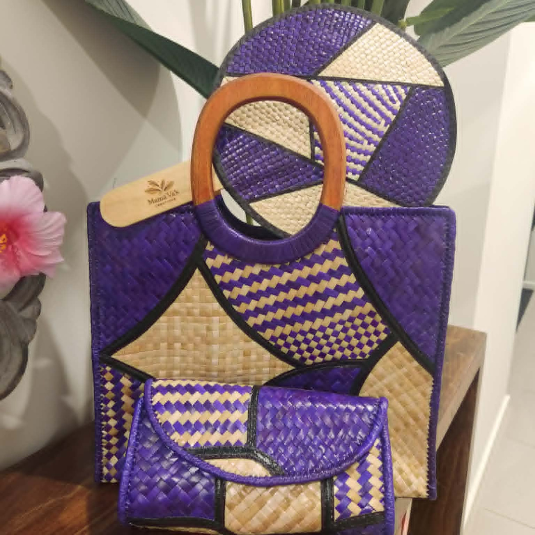 Square Island Bag, Fan & Clutch Set