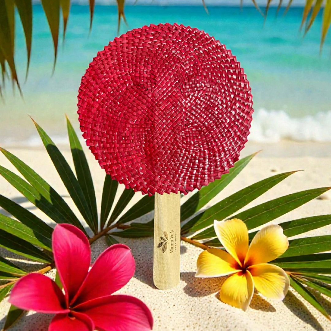 Island Hand Fan – Classic Island Weave