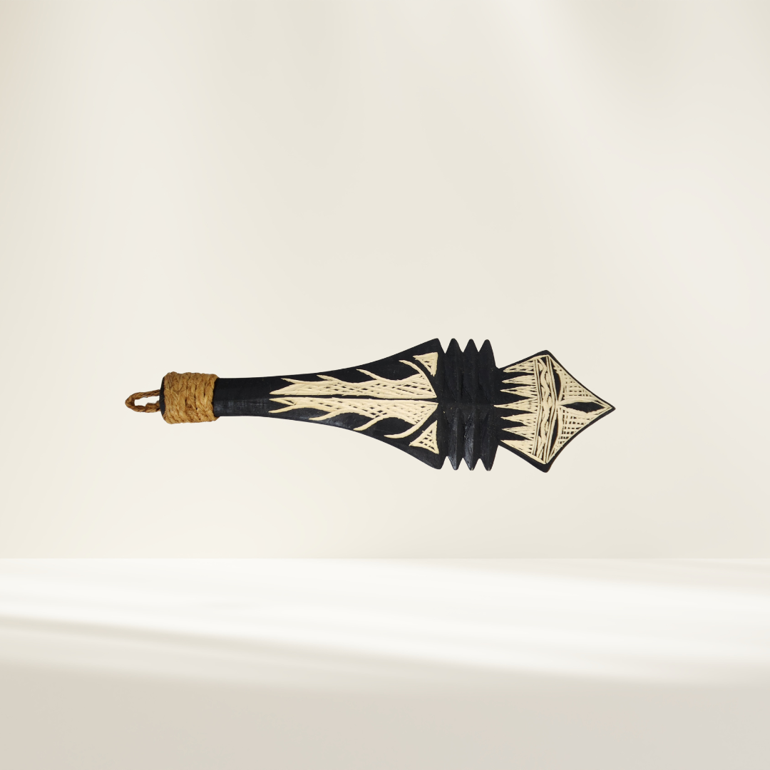 Samoan Wood Carved War Club 30cm