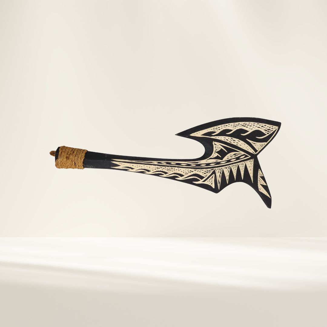 Samoan Wood Carved War Club 30cm