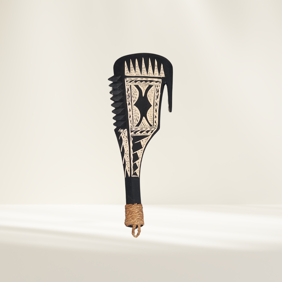 Samoan Wood Carved War Club 45cm