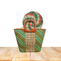 Zigzag Diamond Island Tote & Fan Set