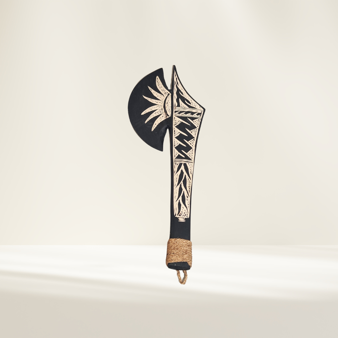 Samoan Wood Carved War Club 45cm