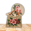 Talimalo Hand-Painted Bag & Fan Set