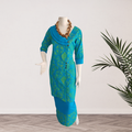 Teal & Lime Geometric Elei Puletasi - Size 16