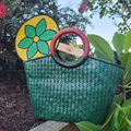 Tropical Bloom Tote & Fan Set