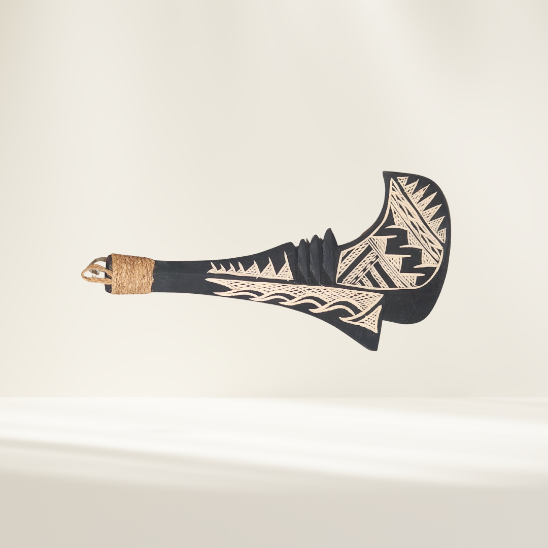 Samoan Wood Carved War Club 45cm