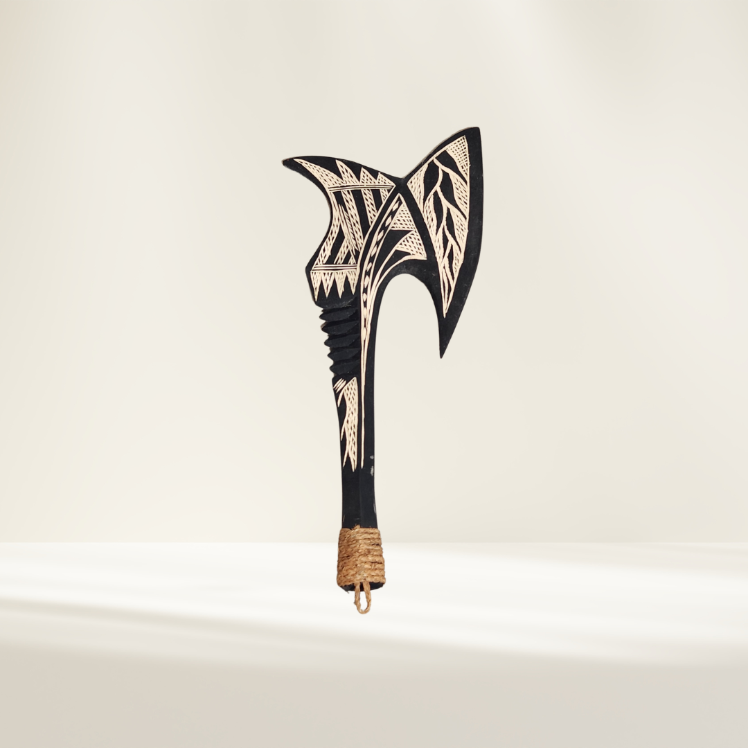 Samoan Wood Carved War Club 45cm
