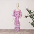 White and Pink Elei Puletasi - Size 24