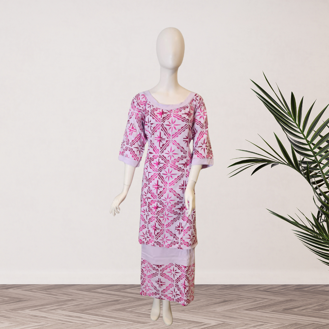 White and Pink Elei Puletasi - Size 24