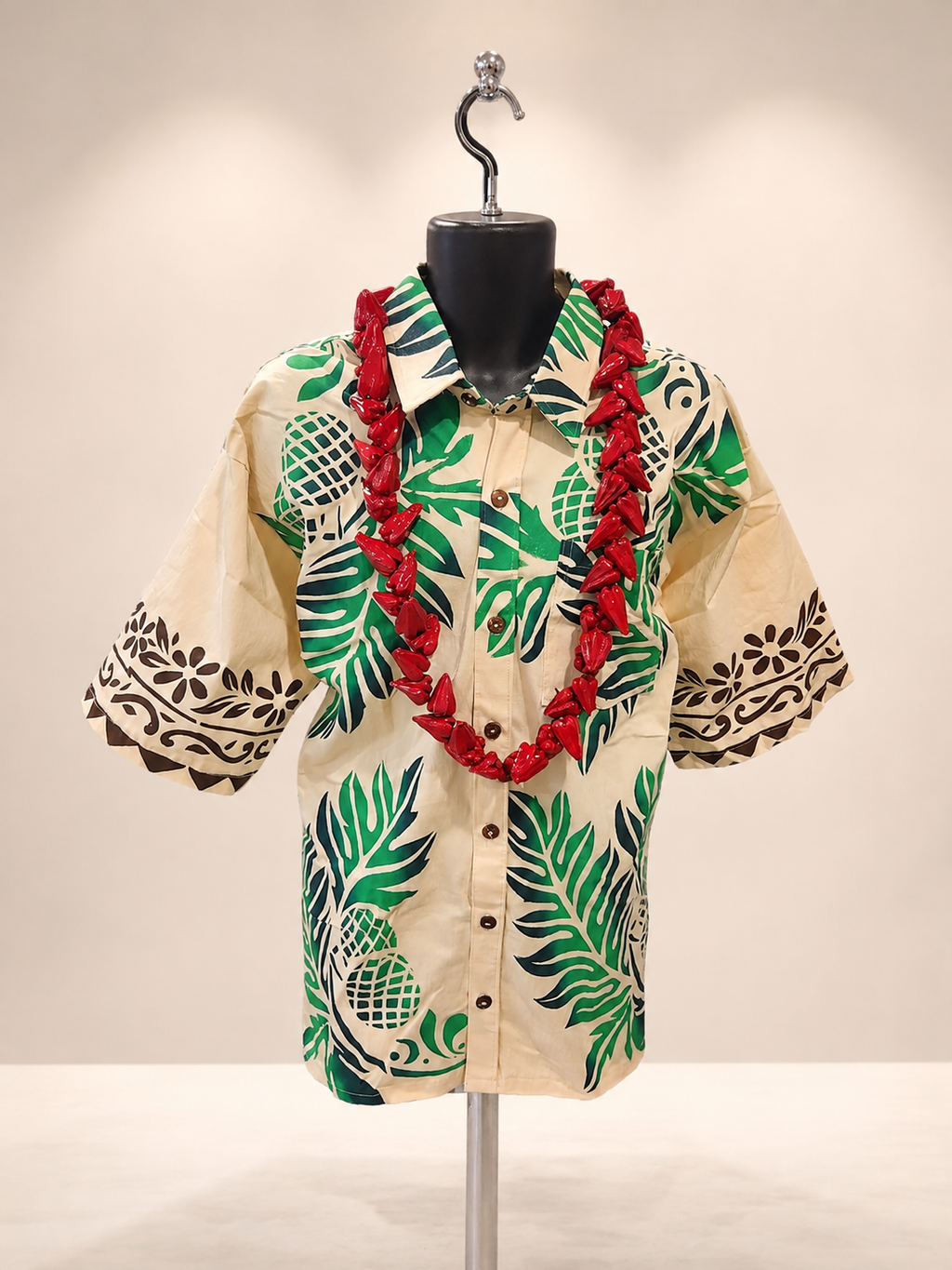 Green Lauulu Tropical Men's Shirt